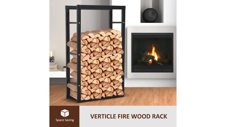 Kmall Metal Frame Vertical Fire Wood Stack 150 x 80 x 25cm