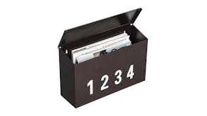 Kmall Mailbox with Number Stickers, Flag - Matte Black