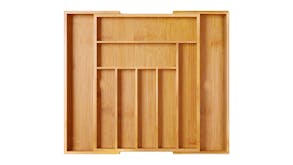 Kmall Expandable Bamboo Cutlery Drawer Organiser 5 x 44.5 x 33.5cm