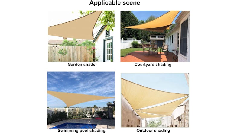 Kmall Shade Sail Triangle 3 x 3 x 3m - Sand