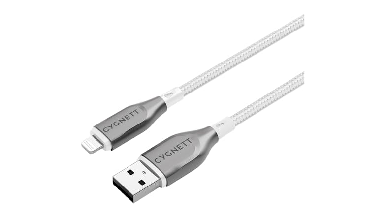 Cygnett Armoured USB-A to Lightning Cable 3m - White (CY4663PCCAL)