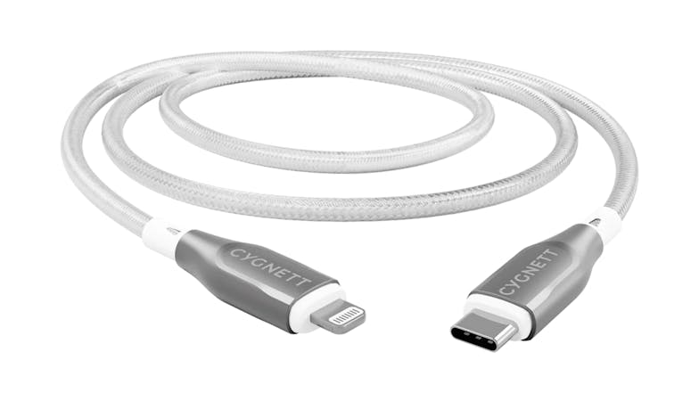 Cygnett Armoured USB-A to Lightning Cable 3m - White (CY4663PCCAL)