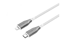 Cygnett Armoured USB-C to Lightning Cable 2m - White (CY4670PCCCL)