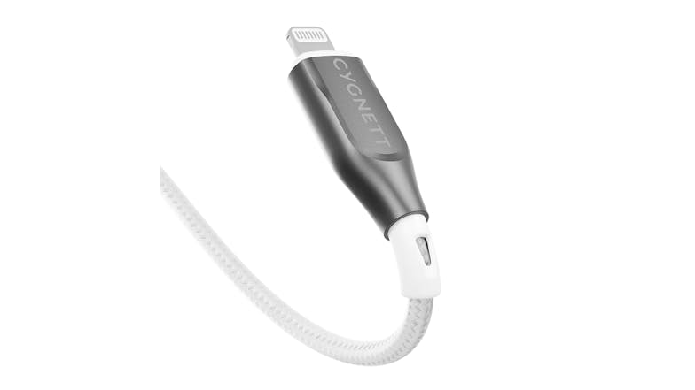 Cygnett Armoured USB-C to Lightning Cable 2m - White (CY4670PCCCL)