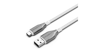 Cygnett Armoured USB-C to USB-A Cable 1m - White (CY4682PCUSA)