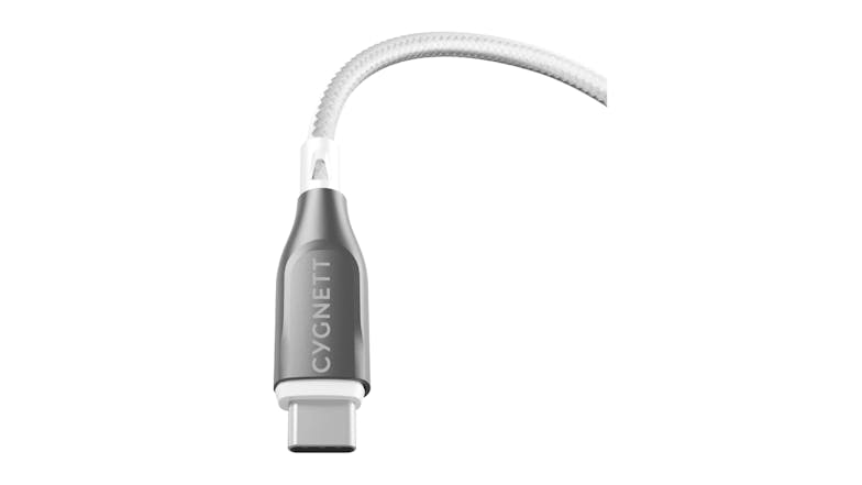 Cygnett Armoured USB-C to USB-A Cable 1m - White (CY4682PCUSA)