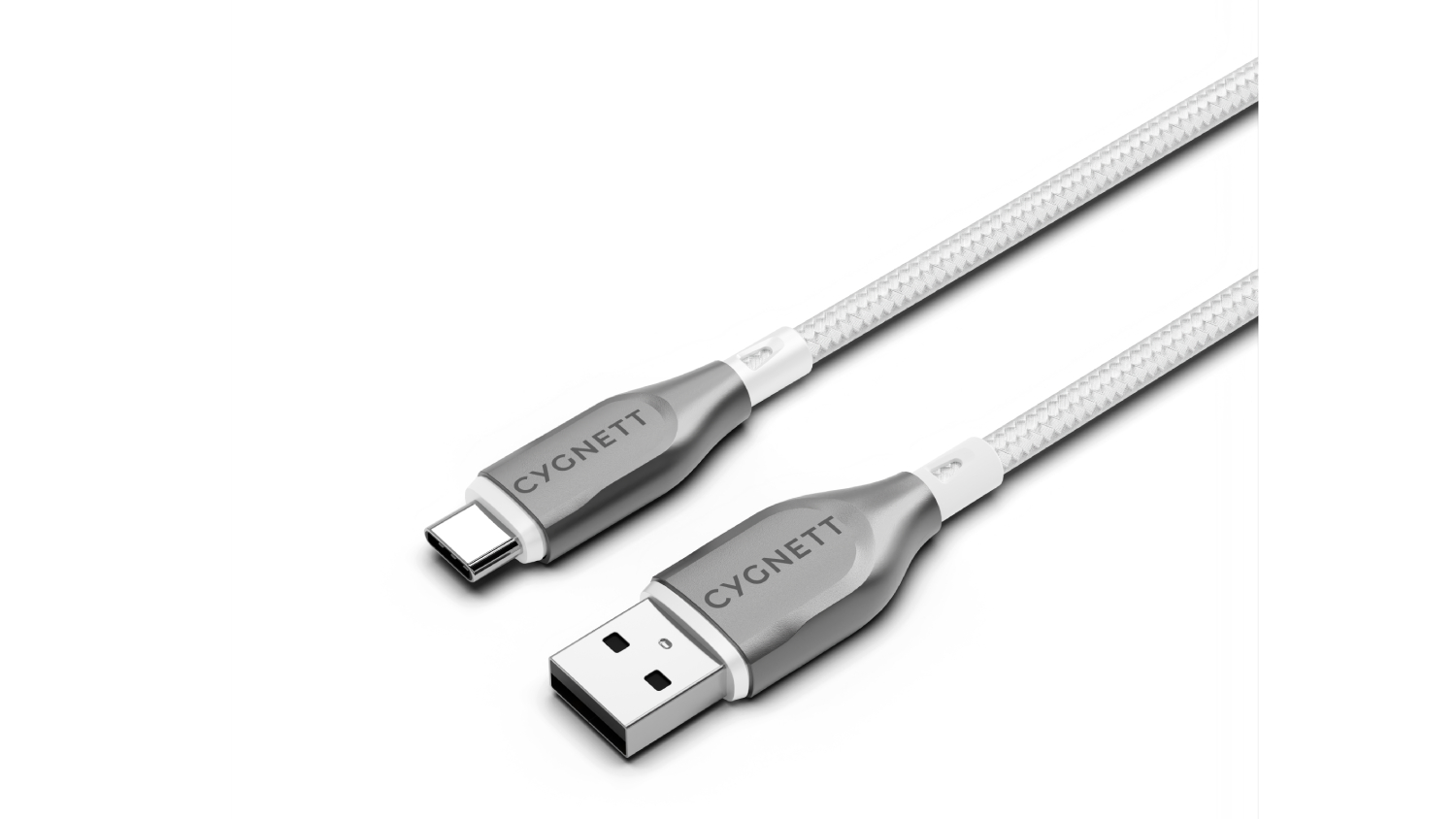 Cygnett Armoured USB-C to USB-A Cable 2m - White (CY4684PCUSA)
