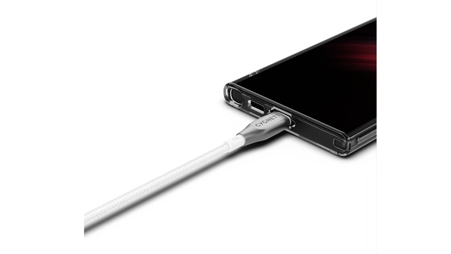 Cygnett Armoured USB-C to USB-A Cable 2m - White (CY4684PCUSA)