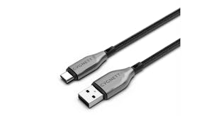 Cygnett Armoured USB-C to USB-A Cable 3m - Black (CY4685PCUSA)