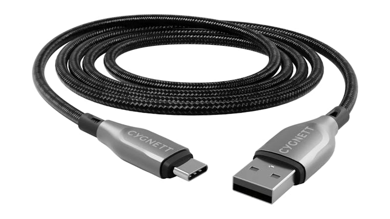 Cygnett Armoured USB-C to USB-A Cable 3m - Black (CY4685PCUSA)