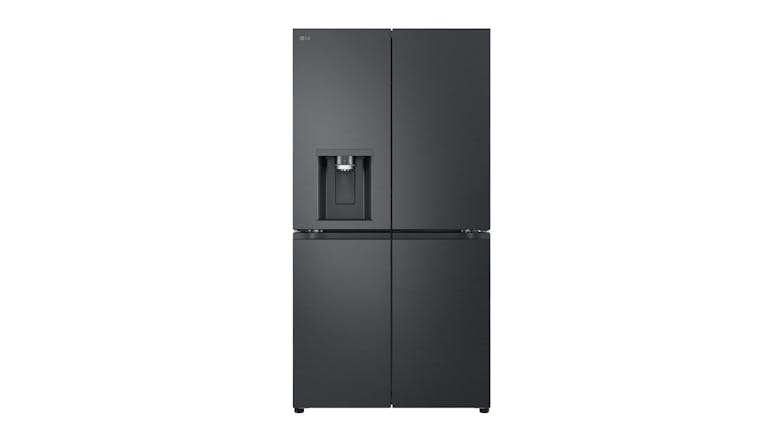LG 638L Quad Door Fridge Freezer with Ice & Water Dispenser - Matte Black (GF-D700MBLC)