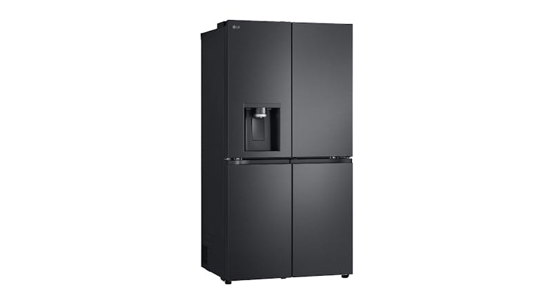 LG 638L Quad Door Fridge Freezer with Ice & Water Dispenser - Matte Black (GF-D700MBLC)