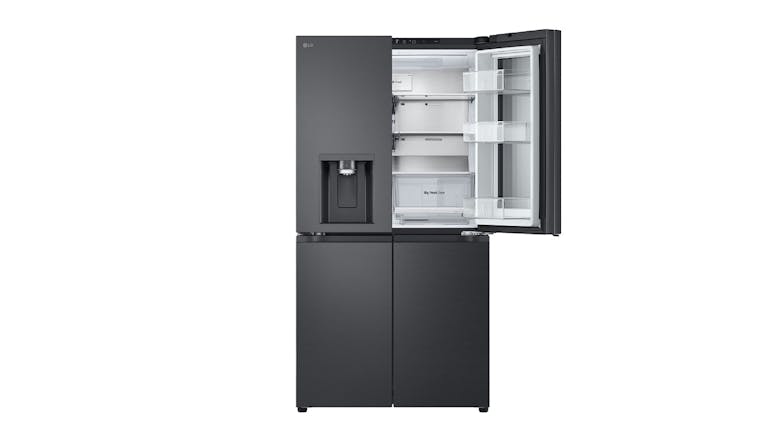 LG 638L Quad Door Fridge Freezer with Ice & Water Dispenser - Matte Black (GF-D700MBLC)