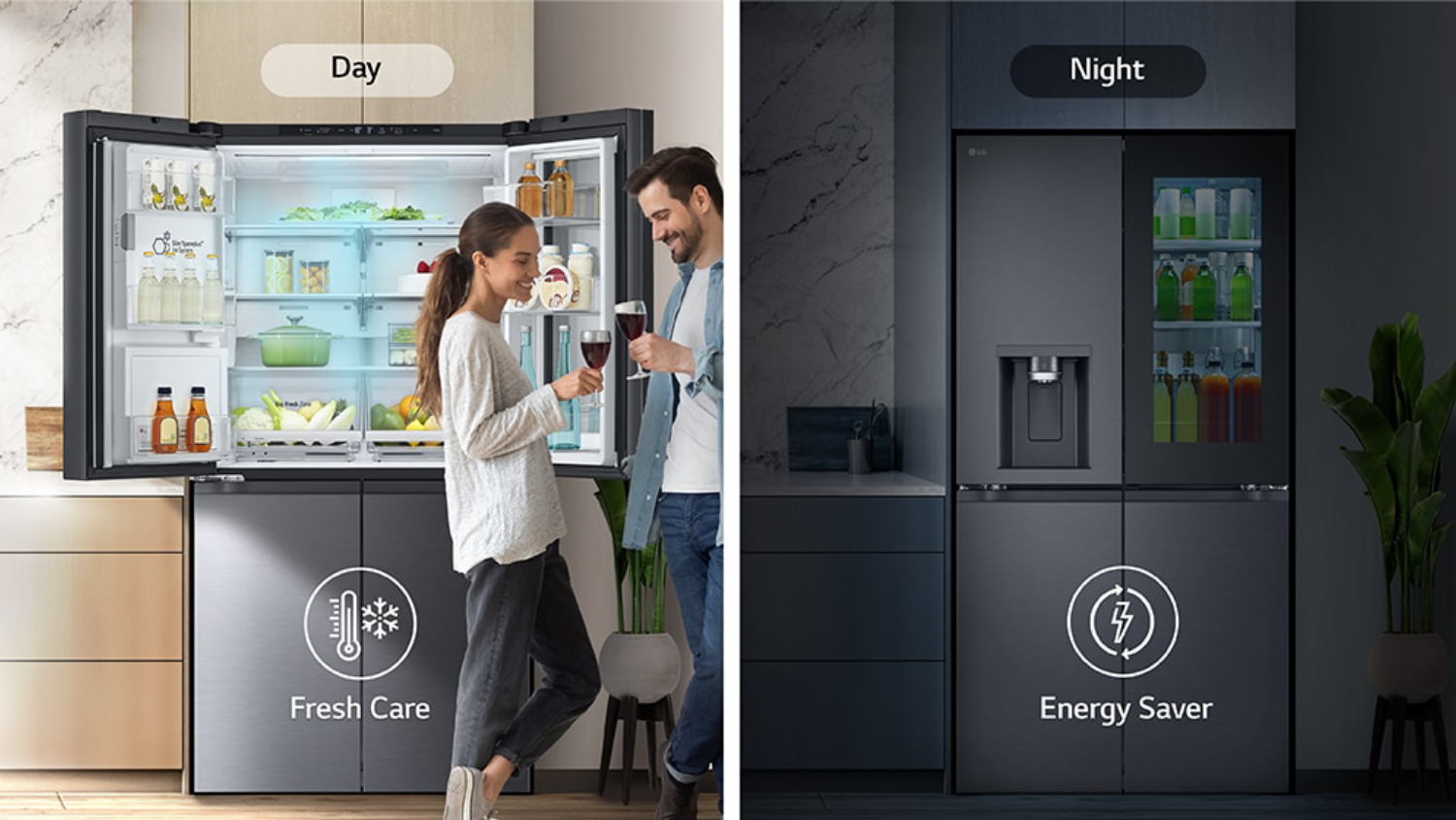 LG 638L Quad Door Fridge Freezer with Ice & Water Dispenser - Matte Black (GF-D700MBLC)
