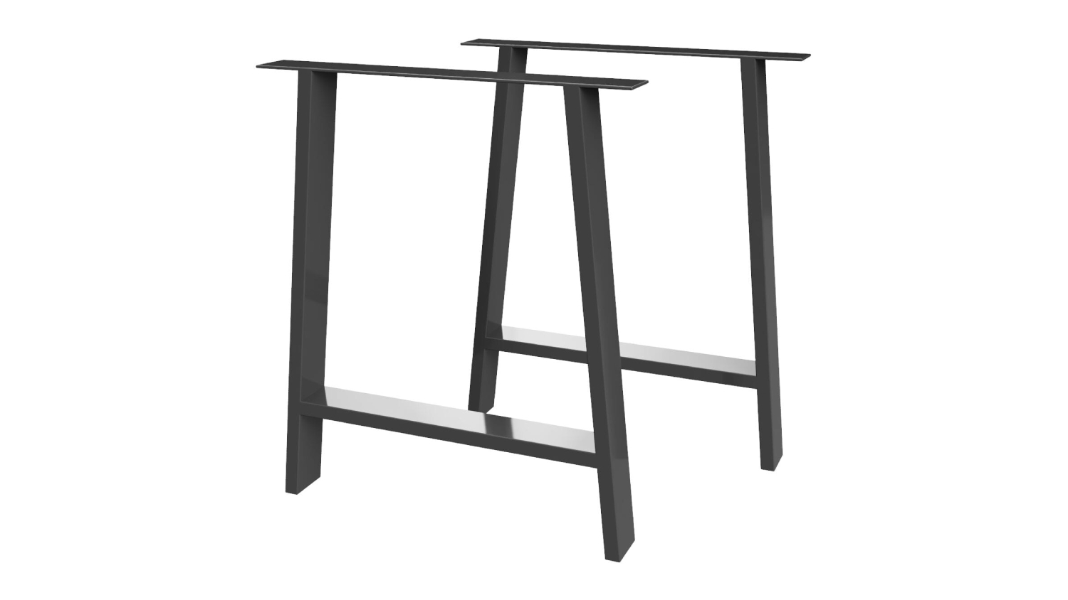 Kmall A-Frame DIY Metal Table Legs 72cm 2pcs. - Black