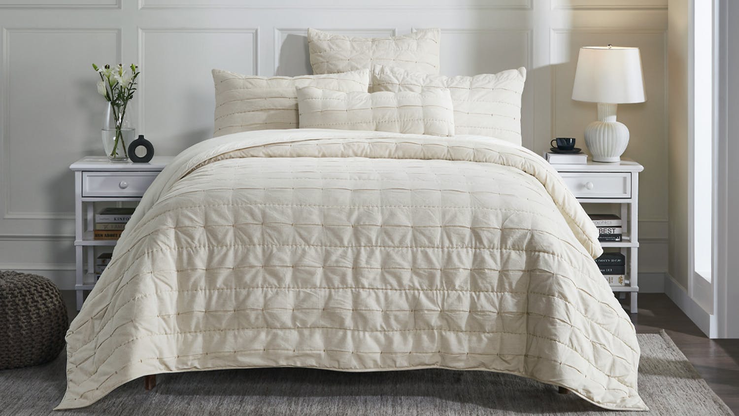 Crosby Natural Coverlet Set by L'Avenue