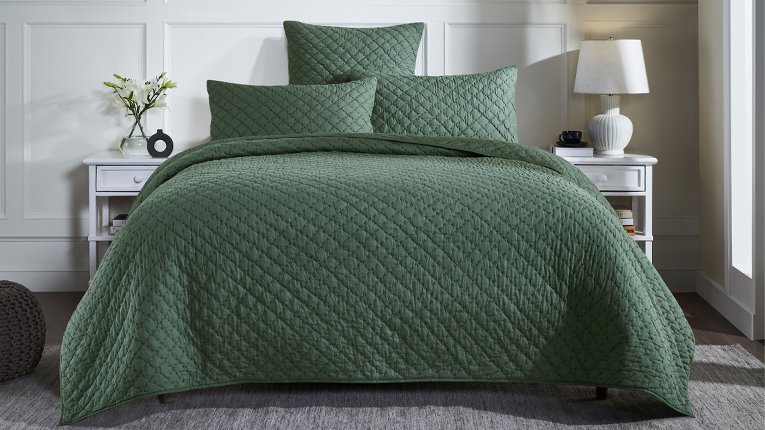 Hastings Green Coverlet Set by L'Avenue
