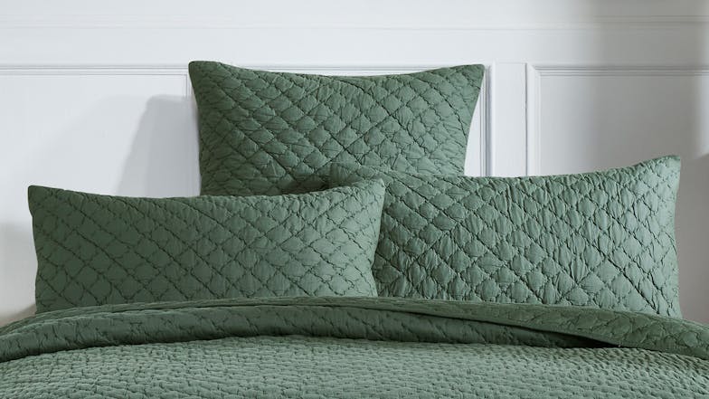 Hastings Green European Pillowcase by L'Avenue