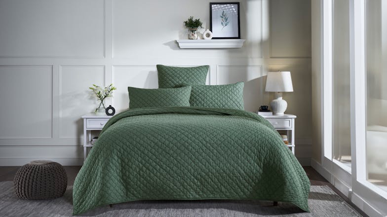 Hastings Green European Pillowcase by L'Avenue