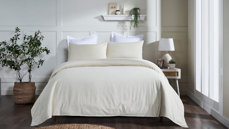 St Ives Natural Duvet Cover Set by L'Avenue