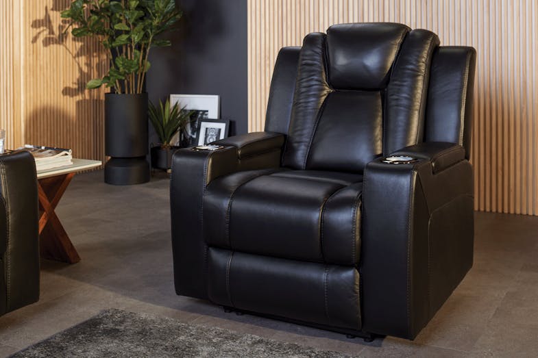 White Haven Leather Electric Recliner Chair