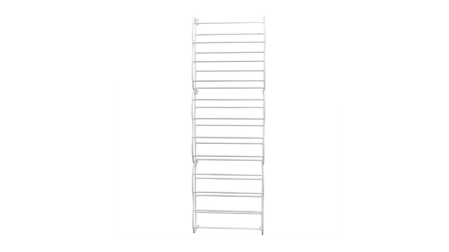 Kmall 12-Tier Over Door Shoe Rack - White