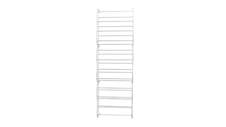 Kmall 12-Tier Over Door Shoe Rack - White