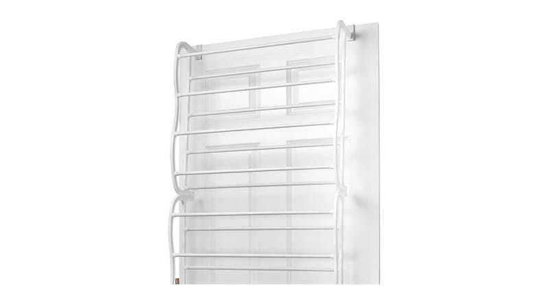 Kmall 12-Tier Over Door Shoe Rack - White