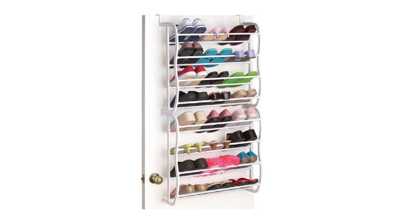 Kmall 8-Tier Over Door Shoe Rack - White