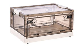 Kmall Folding Rolling Closet Organiser Box with Lid, Castors 55L