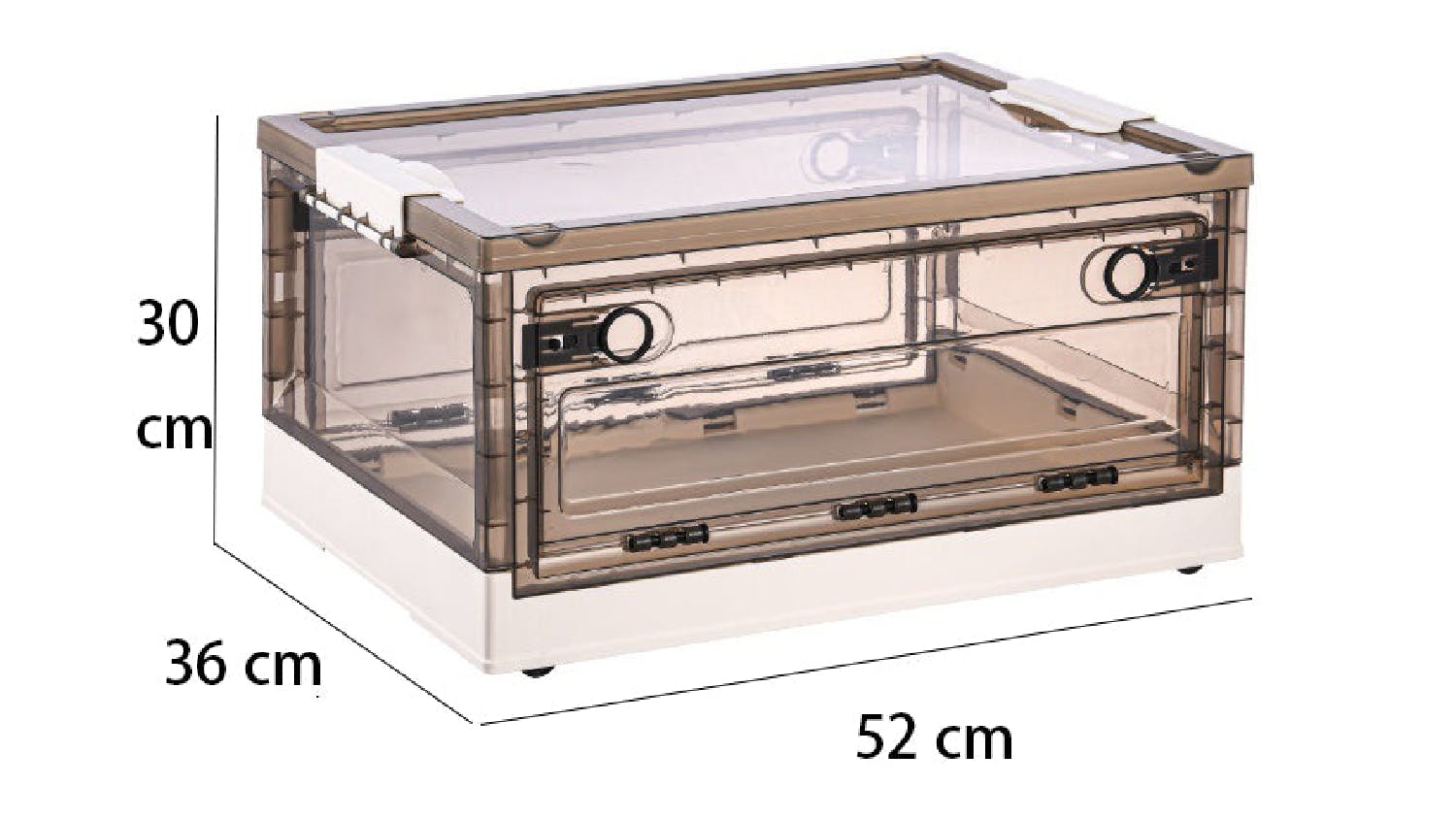 Kmall Folding Rolling Closet Organiser Box with Lid, Castors 55L