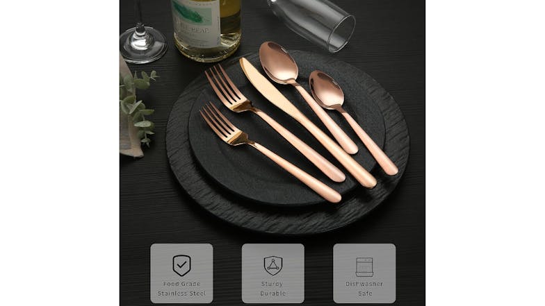 Kmall Stainless Steel Cutlery Set 20 pcs. - Rose Gold