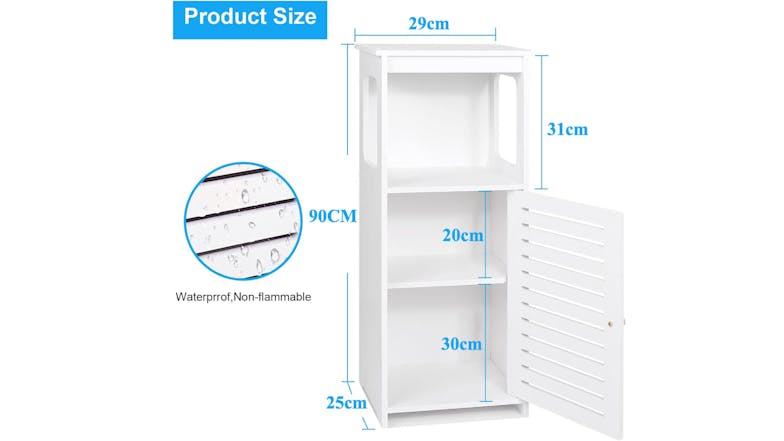 Kmall Freestanding Bathroom Storage Cabinet - White