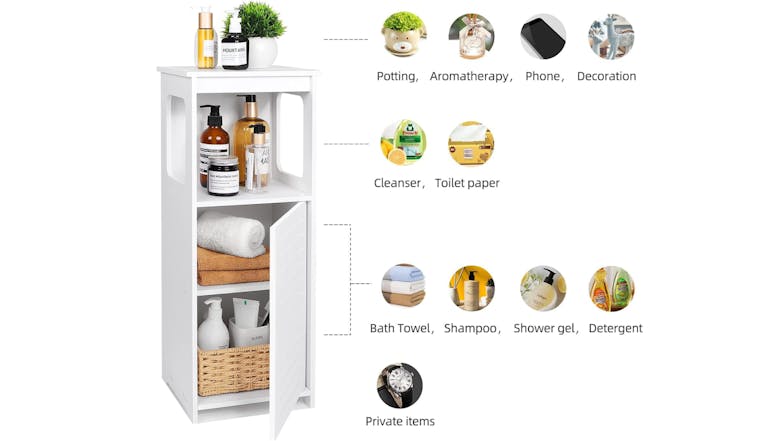 Kmall Freestanding Bathroom Storage Cabinet - White