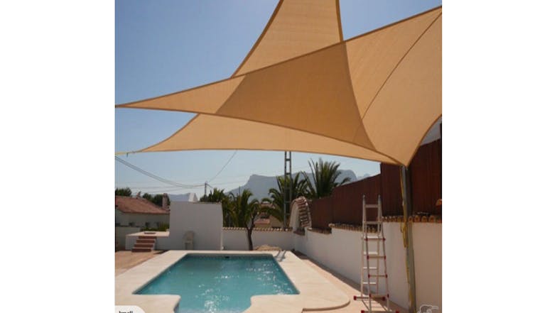 Kmall Shade Sail Triangle 3 x 3 x 3m - Sand