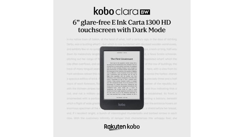 Kobo Clara BW 6" 16GB Wi-Fi eReader - Black (N365-KU-BK-K-EP)