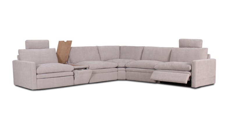 Cloud 5 Seater Corner Fabric Recliner Sofa