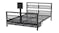 X Rocker Basecamp Gaming Bed Frame with TV Mount, Storage Double - Black