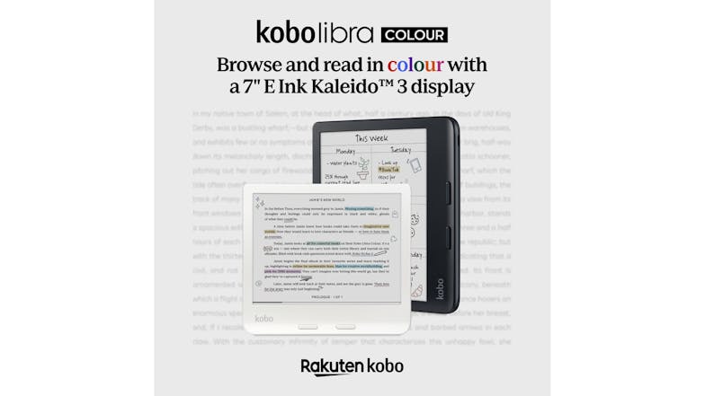 Kobo Libra COLOUR 7" 32GB Wi-Fi eReader - Black (N428-KU-BK-K-CK)