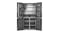 Hisense 585L Quad Door Fridge Freezer with Ice & Water Dispenser - Black Steel (HRCD586TBWB)