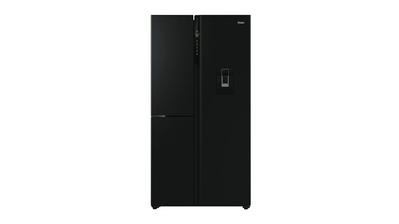 Haier 574L Side by Side Fridge Freezer with Water Dispenser - Black (HRF575XHC)