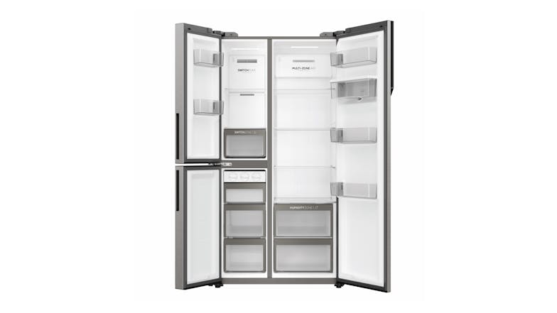 Haier 574L Side by Side Fridge Freezer with Water Dispenser - Satina (HRF575XHS)