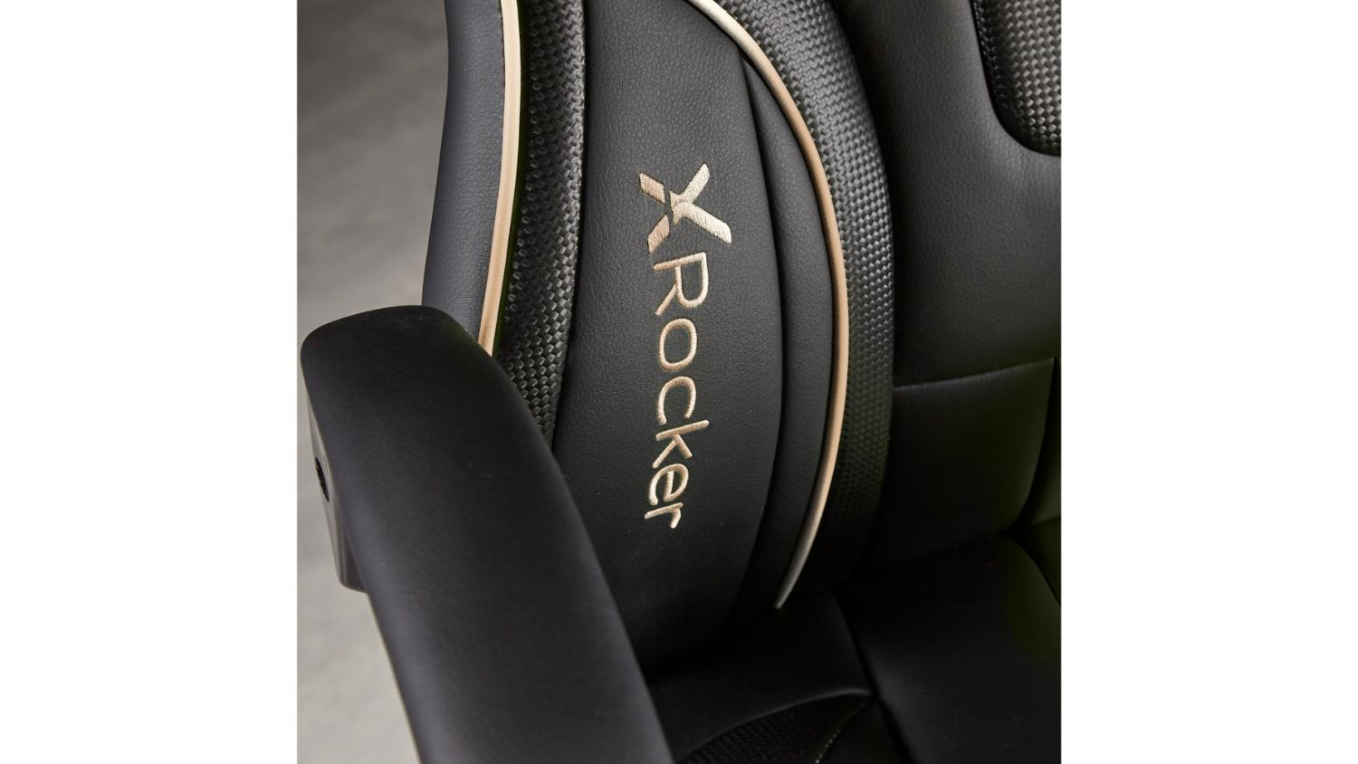 X Rocker Maverick Ergonomic Office Gaming Chair Black/Gold Harvey