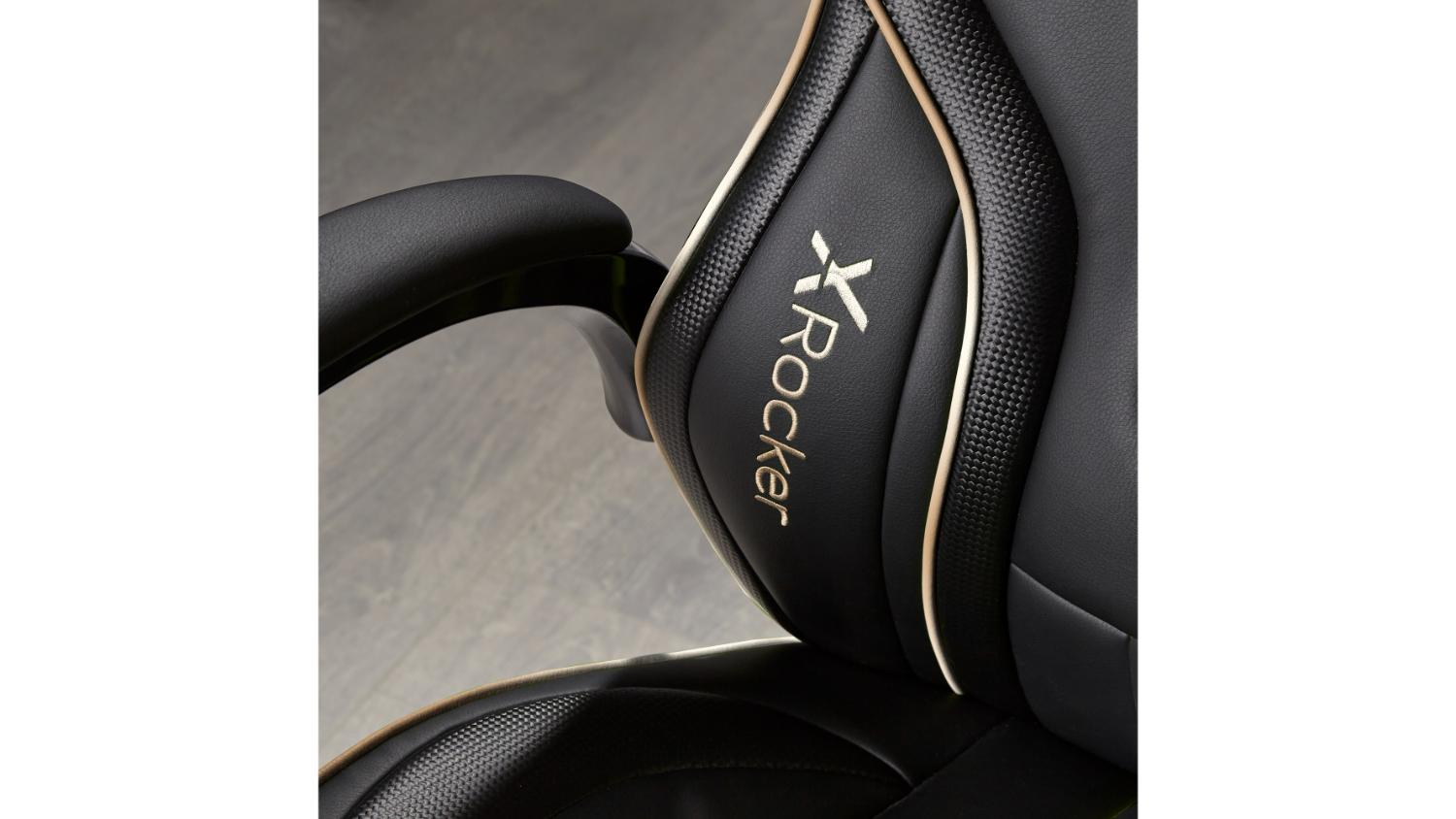 X Rocker Maverick Ergonomic Office Gaming Chair Black/Gold Harvey