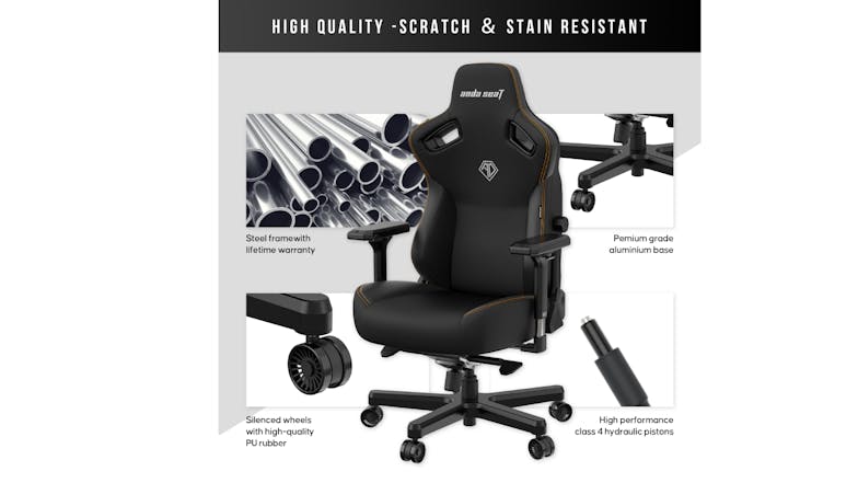 AndaSeat Kaiser 3 Series Gaming Chair Extra Large - Black PU Leather