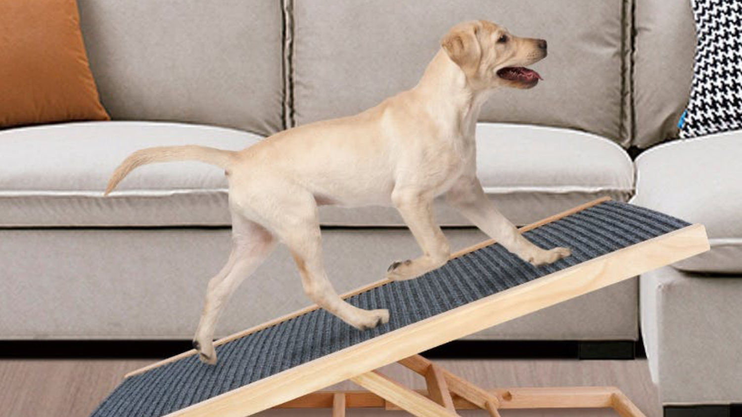 Kmall Adjustable Wooden Pet Ramp with Grip Surface Harvey Norman New Zealand