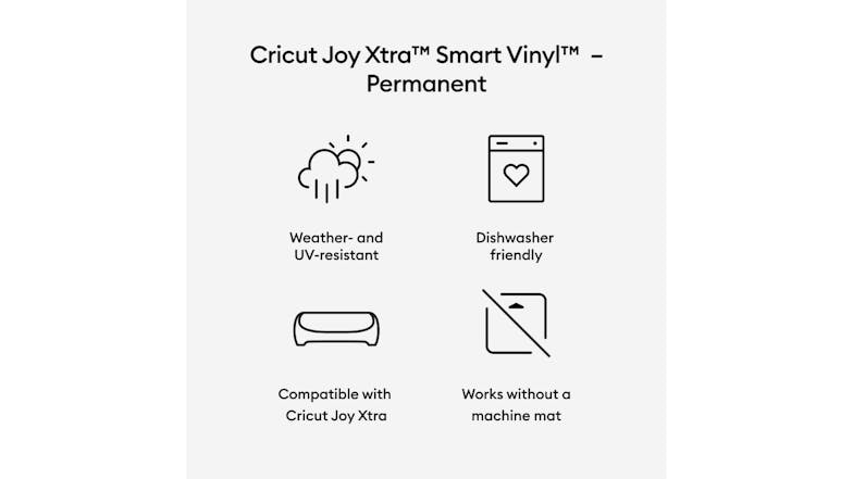 Cricut Joy Xtra Smart Vinyl 9.5” x 36” - Permanent/White (1 Sheets)