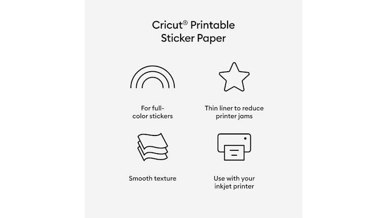 Cricut Joy Xtra Printable Paper Sticker 8.3” x 11.7” - A4 (8 Sheet, White)