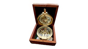 Shipwreck Trading Brass Brunton Compass with Storage Box - Small