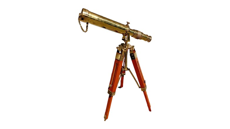 Shipwreck Trading Vintage Brass Telescope with Tripod Stand - Small